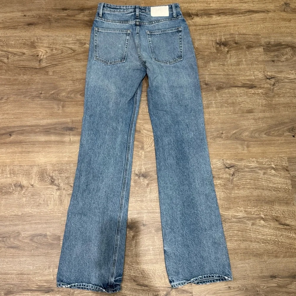 GRLFRND Blue Bootcut High-Rise Jeans